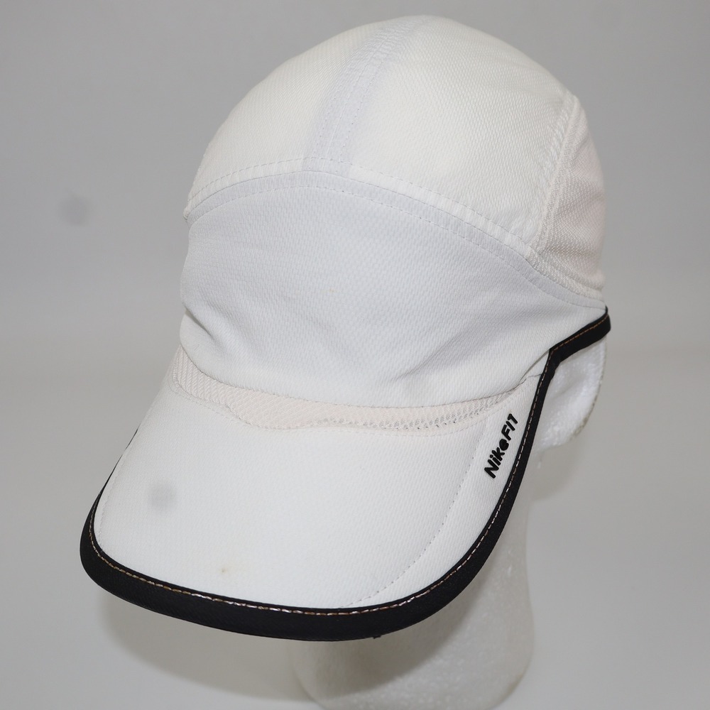 Nike Fit Running Hat White Black The Runners Company Adjustable Mesh Cap